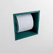 Mondiaz Easy Toiletrolhouder CUBE 160 solid surface 16x16cm kleur Smag. Geschikt voor op en inbouw.