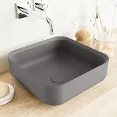 Mondiaz BINX Waskom solid surface 36cm kleur DarkGrey / DarkGrey