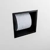 Mondiaz easy toiletrolhouder cube 160 solid surface 16x16 cm kleur urban. Geschikt voor op en inbouw.