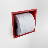 Mondiaz Easy Toiletrolhouder CUBE 160 solid surface 16x8,6cm kleur Fire. Geschikt voor op en inbouw.