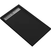 Boss & Wessing Douchebak bws veroni elite 120x80 cm composietsteen mat zwart