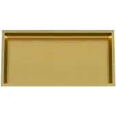 Saniclear Lucio inbouwnis met LED verlichting 60x30cm geborsteld messing PVD