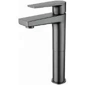 Aloni verhoogde wastafelkraan gunmetal grijs