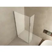 Wiesbaden Comfort zijwand met hoekprofiel 400 x 20000 x 10 mm nano helder glas/chroom