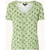 Snurk V-neck T-shirt Women Cozy Cactus Green-M