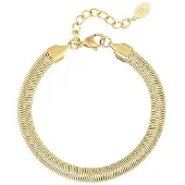 Yehwang Armband plat snake - goud