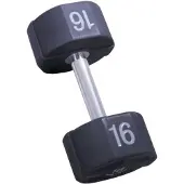 Lifemaxx Ronde PU Dumbbell - Per Stuk - 16 kg