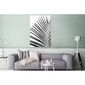 MuchoWow Wanddecoratie Metaal - Aluminium Schilderij Industrieel - Plant - Zwart wit - Natuur - Blad - 120x180 cm - Dibond - Foto op aluminium - Industriële muurdecoratie - Voor de woonkamer/slaapkamer