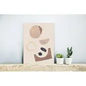 MuchoWow Wanddecoratie Metaal - Aluminium Schilderij Industrieel - Abstract - Vormen - Pastel - Kleuren - 30x40 cm - Dibond - Foto op aluminium - Industriële muurdecoratie - Voor de woonkamer/slaapkamer