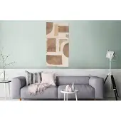 MuchoWow Wanddecoratie Metaal - Aluminium Schilderij Industrieel - Vormen - Abstract - Puzzel - Hout - 80x160 cm - Dibond - Foto op aluminium - Industriële muurdecoratie - Voor de woonkamer/slaapkamer