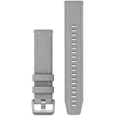 Garmin Siliconen Bandje Grijs/Zilver 20mm