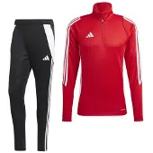 Adidas Tiro 24 Trainingspak 1/4-Zip Kids Rood Zwart Wit