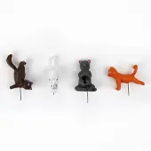 Gift Republic Mini Plant Pot Markers Yoga Katten Nieuwigheid Tuin Ornament