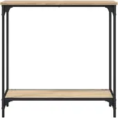 vidaXL Wandtafel 75x30,5x75 cm bewerkt hout grijs sonoma