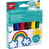 APLI Kids Verftubes met kwast | 6 kleuren