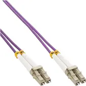 InLine LC/UPC Duplex optical fiber kabel | OM4 | LSZH | paars | 50 meter