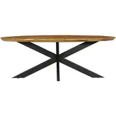 Starfurn Eettafel Brandy | 160 cm | Ovaal (Naturel, 160x90x76cm)