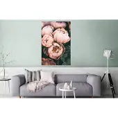 MuchoWow Wanddecoratie Metaal - Aluminium Schilderij Industrieel - Bloemen - Roze - Natuur - Planten - 80x120 cm - Dibond - Foto op aluminium - Industriële muurdecoratie - Voor de woonkamer/slaapkamer