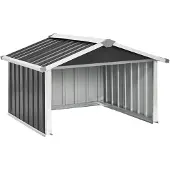 vidaXL Overkapping voor robotmaaier 92x97x63 cm staal antracietkleurig