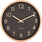 Karlsson - Wandklok Pure Wood Grain, klein - Zwart