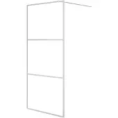 vidaXL Inloopdouchewand 90x195 cm transparant ESG-glas zilverkleurig