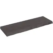 vidaXL Tafelblad 120x40x(2-6)cm behandeld eikenhout donkerbruin