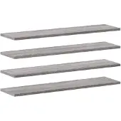 vidaXL Wandschappen 4 st 80x20x1,5 cm bewerkt hout grijs sonoma eiken