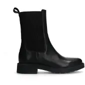 Manfield Zwarte leren chelsea boots | Maat 42