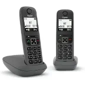 Gigaset AS490 Duo Analoge-/DECT-telefoon Nummerherkenning Zwart
