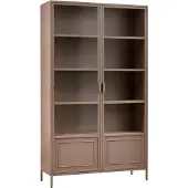 Woood Vitrinekast Ronja - Metaal - Military Brown - 189x110x43