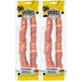 Voskes 2x Hondensnacks Stick Runderhuid Eend 25 cm 2 stuks