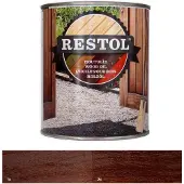 Restol Houtolie Zijdeglans Bruin 1 LTR
