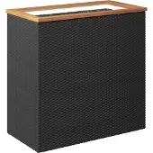 vidaXL Plantenbak 80x40x80 cm poly rattan zwart