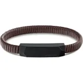 Calvin Klein CJ35100014 Heren Armband - Leren armband - Sieraad - Leer - Bruin - 10 mm breed - 19.5 cm lang