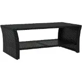 vidaXL Salontafel 100x50x40 cm poly rattan zwart