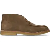 Manfield Blauwe suède veterboots | Maat 40