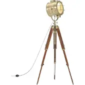 vidaXL Vloerlamp, driepoot, massief mangohout, 165 cm