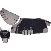 QHP Vliegendeken Met Hals En Masker Donkerblauw - 135/185
