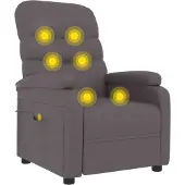 vidaXL Massagestoel kunstleer grijs