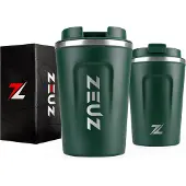 ZEUZ Thermosbeker & Koffiebeker To Go – Mok & Beker voor Koffie & Thee Onderweg – Travel Thermos Mug - 380ml – Groen