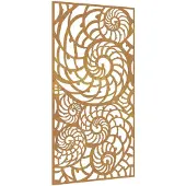 vidaXL Wanddecoratie tuin schelpenontwerp 105x55 cm cortenstaal