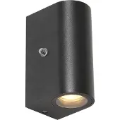 Steinhauer Buitenlamp wand Logan zwart met schemerschakelaar