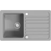 vidaXL Évier de cuisine en granite avec égouttoir réversible Gris