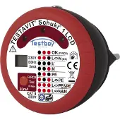 Testboy Testavit Schuki 1 LCD Stopcontacttester CAT II 300 V LCD, LED