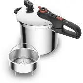 Tefal Secure Serie - Snelkoker - 8L - Inductiegeschikt - Veiligheidsfuncties