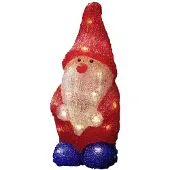 Konstsmide Kerstman met verlichting op batterijen | 26 cm | Warm wit | 24 lampjes |