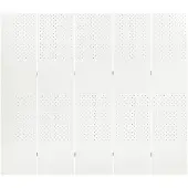 vidaXL Kamerscherm met 5 panelen 200x180 cm staal wit