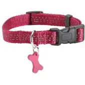 Bobby Halsband Reflectie - Sterke Reflecterende Roze Hondenhalsband met Veilige Kliksluiting