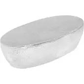 vidaXL Salontafel zilver, gehamerd, 100 x 50 x 28 cm, aluminium