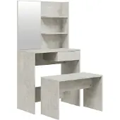 vidaXL Kaptafelset 74,5x40x141 cm betongrijs